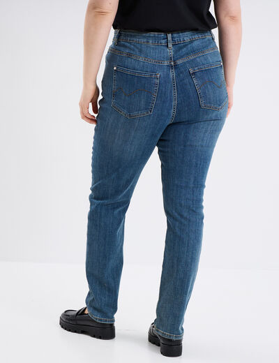 Jeans slim taille haute 5 poches denim dirty femme grande taille