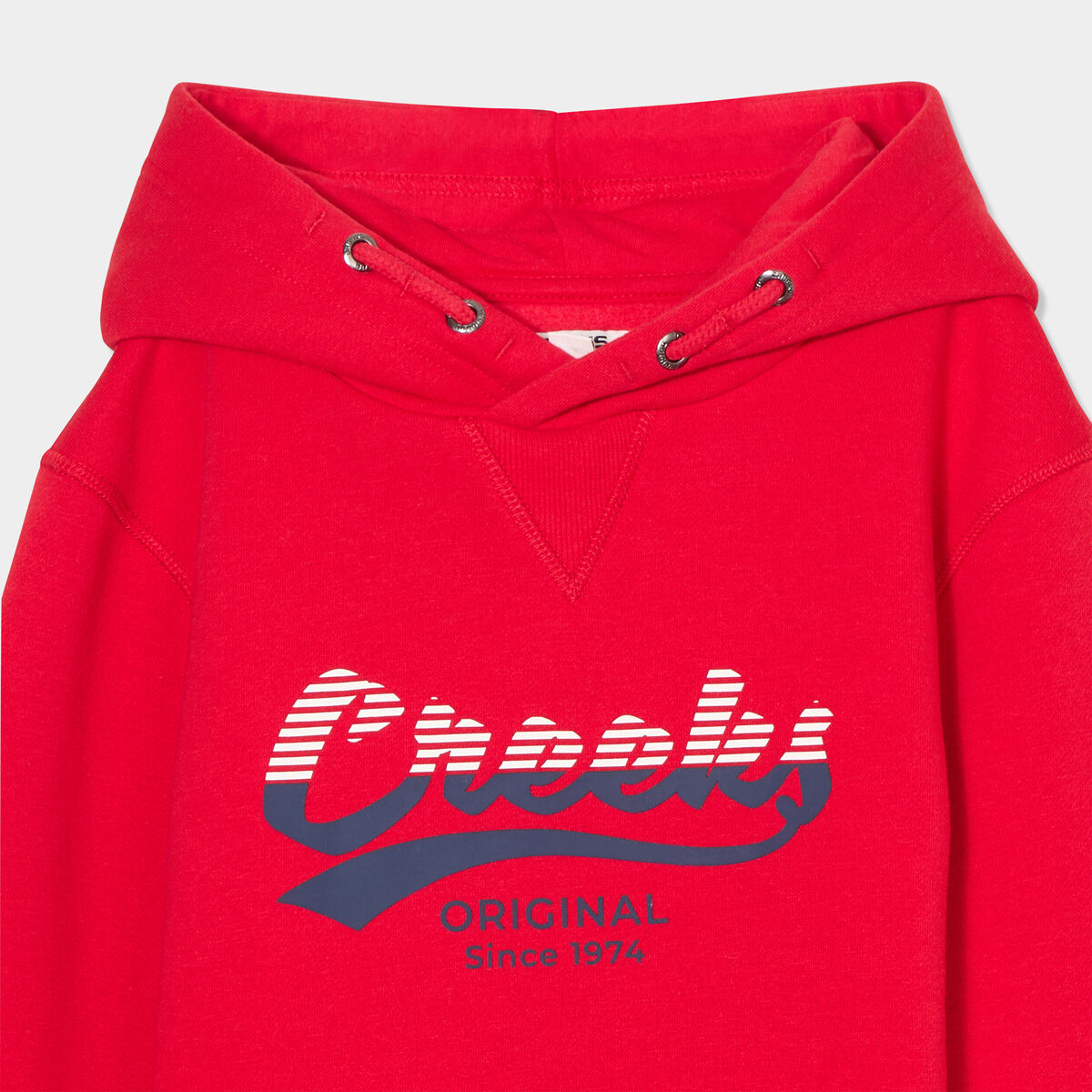 Sweat &agrave; capuche hoodie 1 poche Creeks rouge gar&ccedil;on