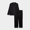 Ensemble pyjama chemise et pantalon noir femme grande taille