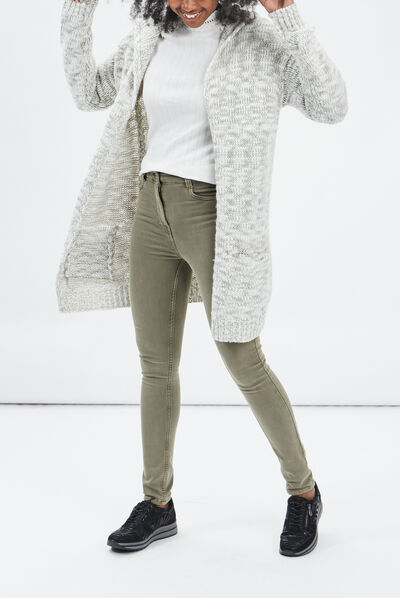 Gilet à capuche Creeks ecru femme