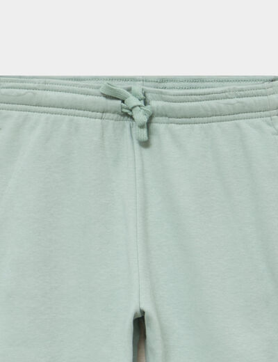 Short jogging droit taille &eacute;lastiqu&eacute;e vert pastel gar&ccedil;on