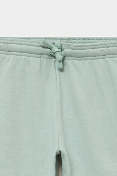 Short jogging droit taille &eacute;lastiqu&eacute;e vert pastel gar&ccedil;on