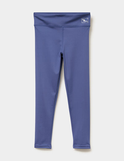 Legging de sport taille &eacute;lastiqu&eacute;e bleu gris fille