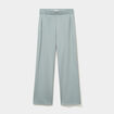 Pantalon de jogging large molletonn&eacute; bleu gris femme
