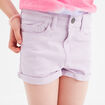 Short ajusté en twill parme fille