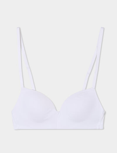 Soutien-gorge push up microfibre blanc femme