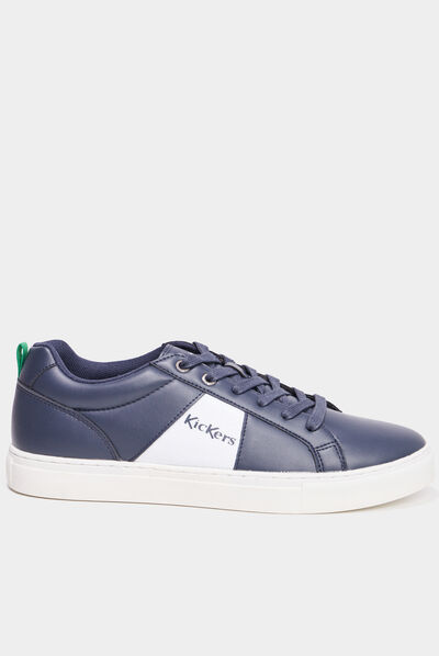 Tennis basses à lacets Kickers Reverse bleu marine homme