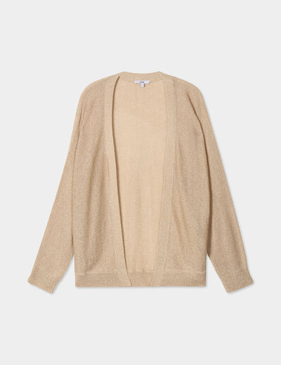 Gilet manches chauves-souris beige femme