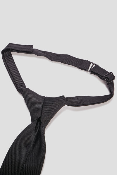 Cravate ajustable noir garçon