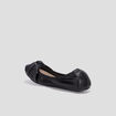 Ballerines d&eacute;tail effet nou&eacute; noir femme