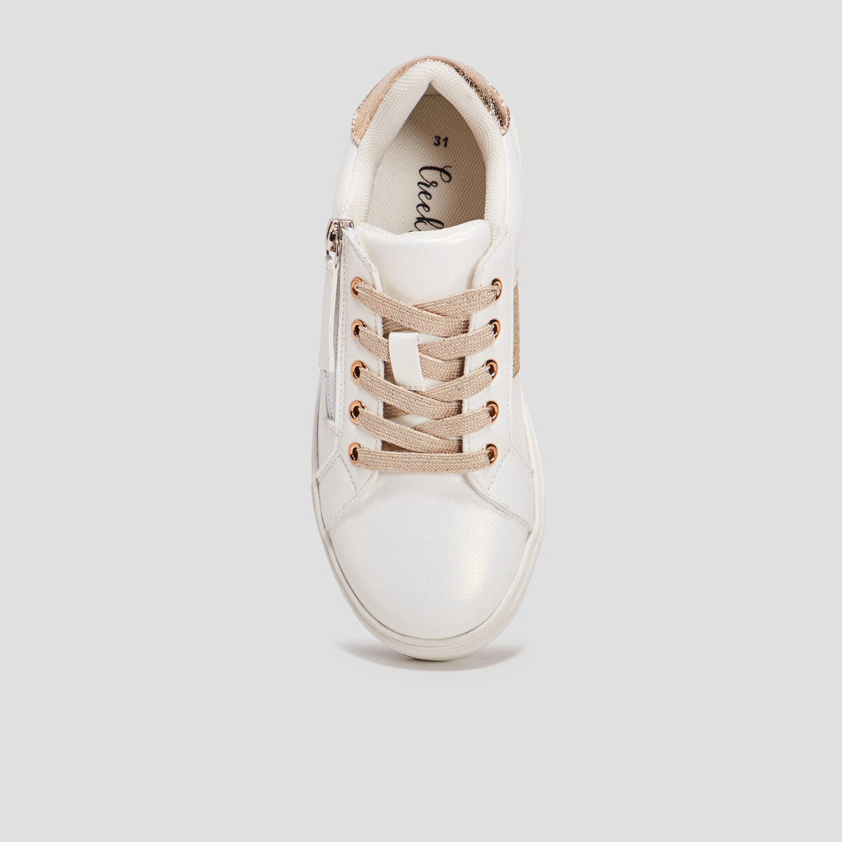 Tennis zippées Creeks blanc fille