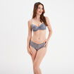 Soutien-gorge emboîtant dentelle bleu gris femme