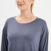 Ensemble pyjama pantalon 2 pi&egrave;ces bleu gris femme