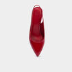 Escarpins &agrave; talons bouts pointus rouge femme