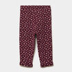 Legging molletonn&eacute; bordeaux b&eacute;b&eacute; fille