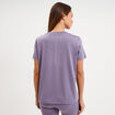 T-shirt de sport droit manches courtes violet femme