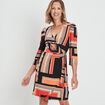 Robe portefeuille Mosquitos noir femme