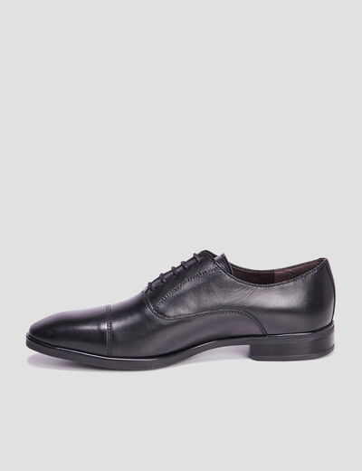 Derbies à lacets en cuir noir homme