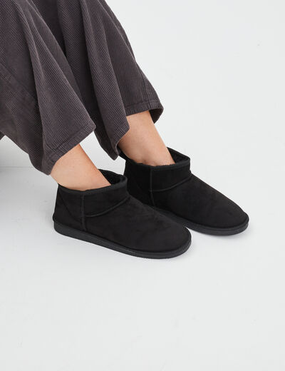 Bottines fourrées noir femme