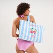 Sac cabas rectangulaire bleu femme