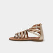 Sandales spartiates jaune or fille