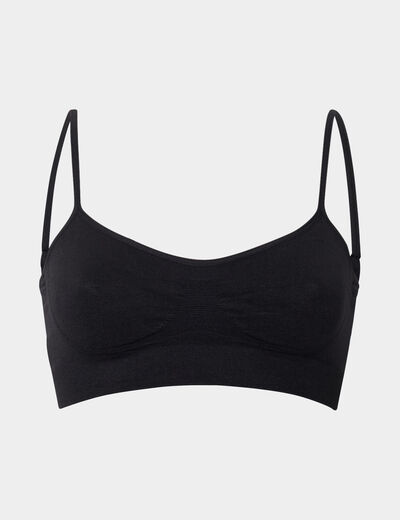 Brassière bretelles ajustables noir femme