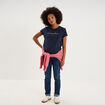 T-shirt manches courtes allaitement bleu marine femme maternit&eacute;