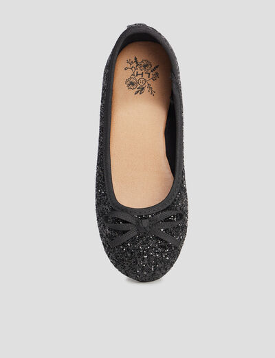 Ballerines à paillettes noir fille