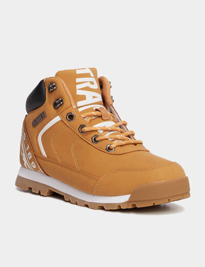 Bottines zip lacets Trappeur Babino jaune garçon