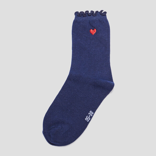 Lot 3 paires chaussettes bleu marine femme