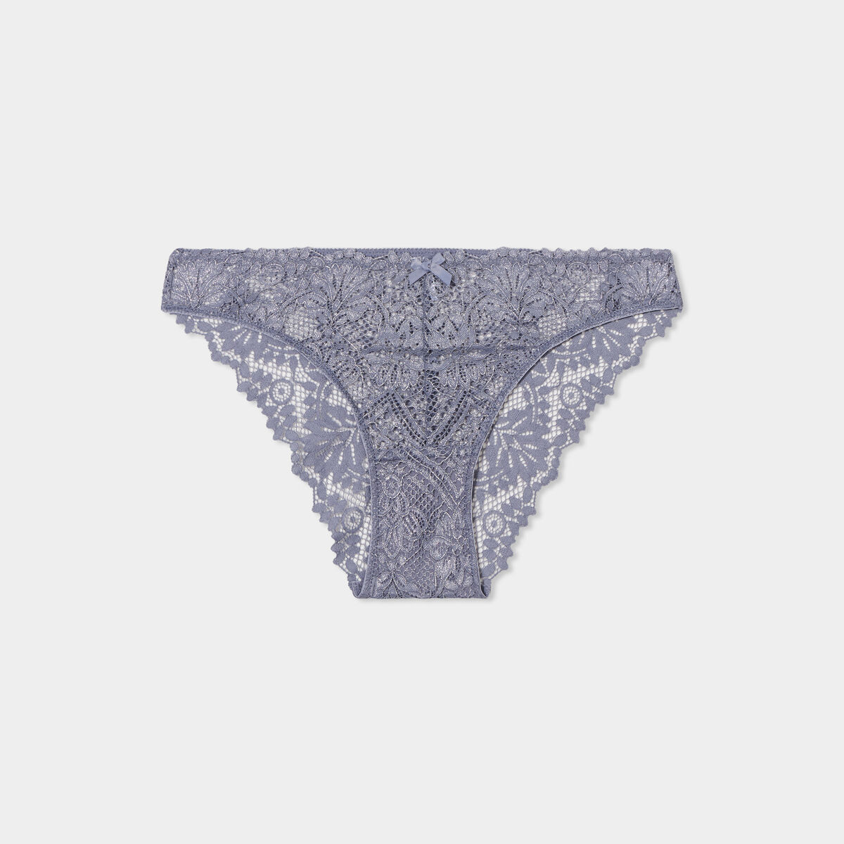 Culotte en dentelle bleu gris femme