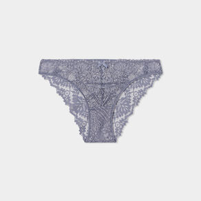 Culotte en dentelle bleu gris femme