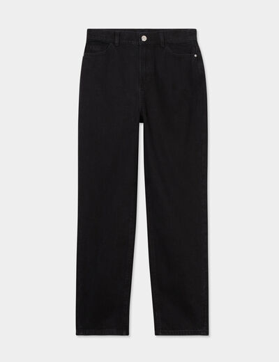 Jeans mom 7/8ème taille haute Creeks denim noir femme