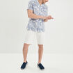 Chemise en coton manches courtes bleu homme