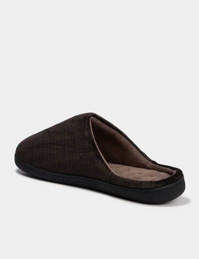 Chaussons mules Isotoner Ergonomie vert kaki homme