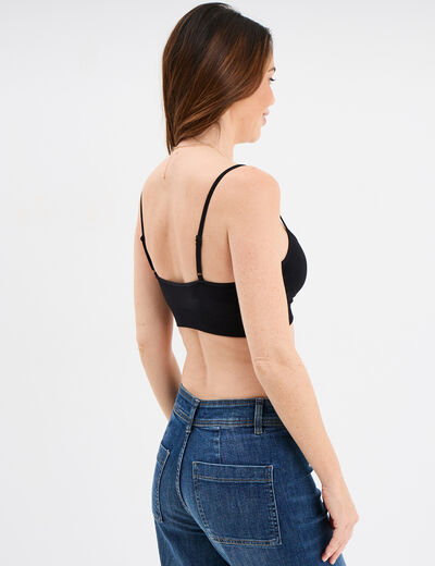 Brassière bretelles ajustables noir femme