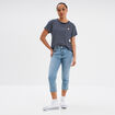 Corsaire slim en jean denim double stone femme