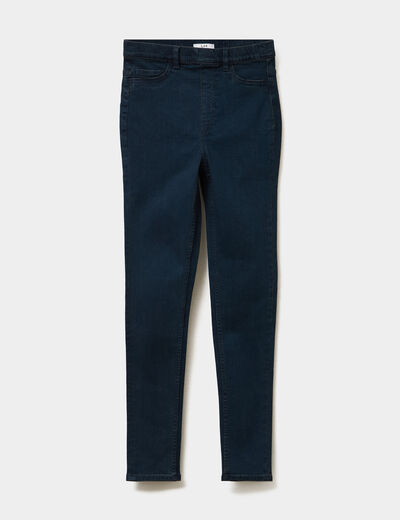 Jegging skinny taille haute denim blue black femme