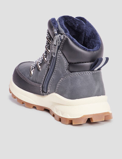 Bottines zippées Trappeur Barato bleu garçon