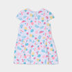 Robe manches courtes coton blanc b&eacute;b&eacute; fille