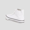 Baskets en toile montantes à lacets blanc femme