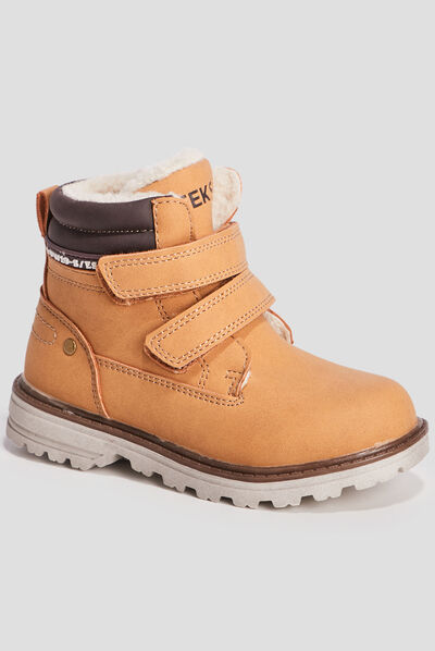 Bottines crantées Creeks camel garçon