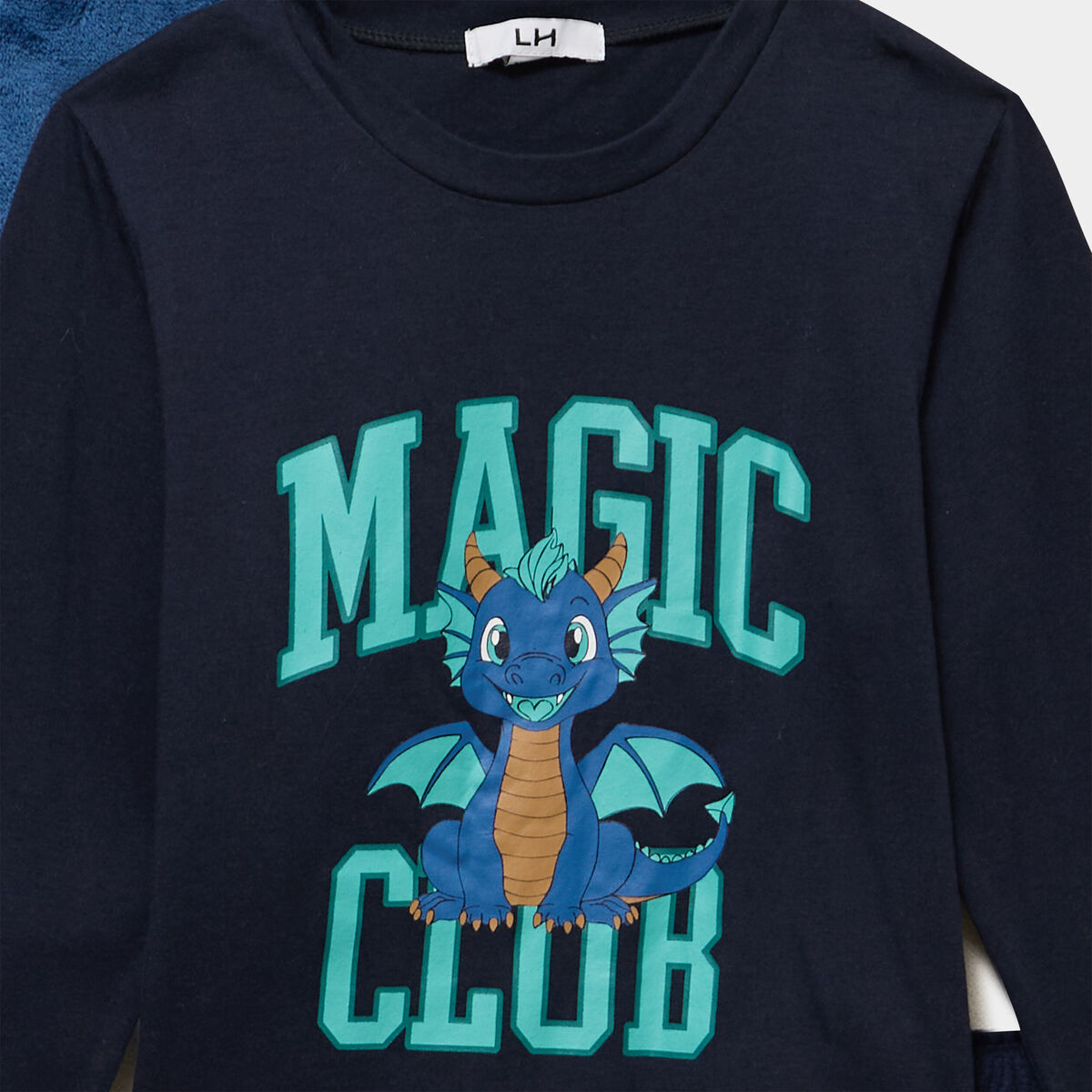 Ensemble pyjama 3 pi&egrave;ces bleu marine gar&ccedil;on