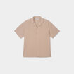 Chemise gaze de coton manches courtes taupe homme