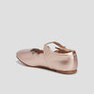 Babies métallisées rose champagne fille