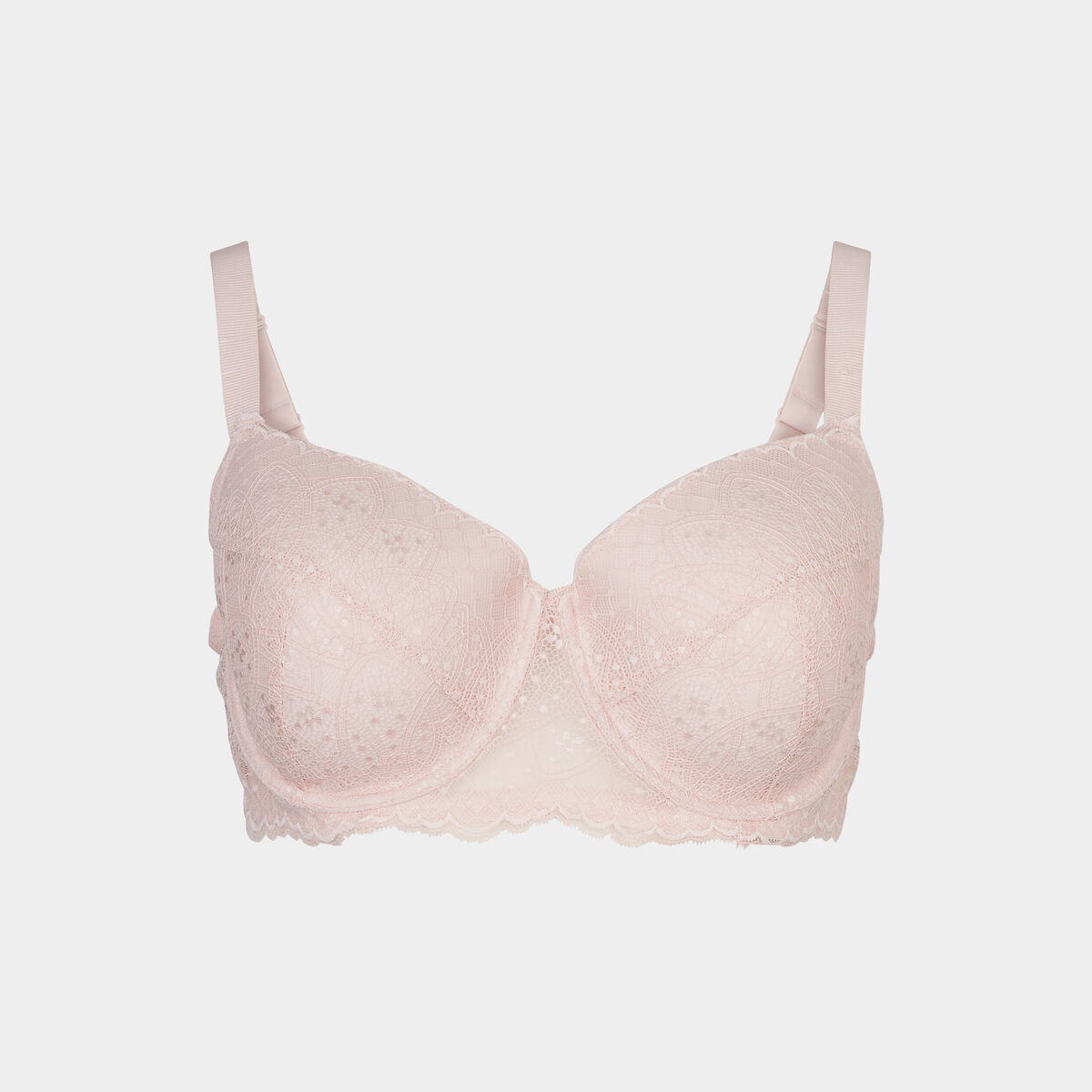 Soutien-gorge emboîtant à dentelle Izzie rose pastel femme grande taille