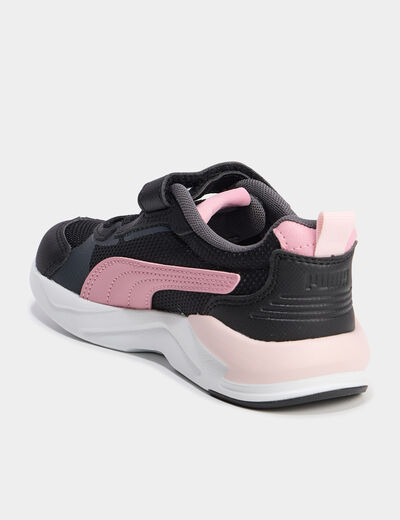 Baskets running à scratchs Puma noir fille