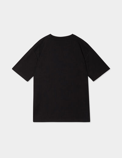 T-shirt manches courtes coton One Piece noir garçon