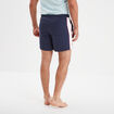 Short de bain droit à nouer bleu marine homme