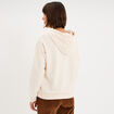 Sweat hoodie 1 poche &agrave; capuche beige femme